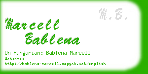 marcell bablena business card